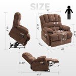 Power Lift Recliner Chair with Massage & Heat