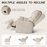 Chenille Wide Recliner Lift Chair - Beige