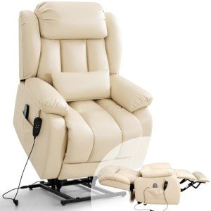 Dual Motor Lay Flat Lift Recliner Chair with Massage