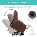 Brown Electric Lift Chair with Massage & Heat