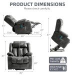 RESTREAL Power Lift Recliner Chair with Massage & Heat
