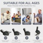 RESTREAL Power Lift Recliner Chair with Massage & Heat