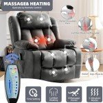 RESTREAL Power Lift Recliner Chair with Massage & Heat