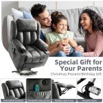 RESTREAL Power Lift Recliner Chair with Massage & Heat