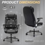 Big and Tall Ergonomic Office Chair 650lbs Capacity
