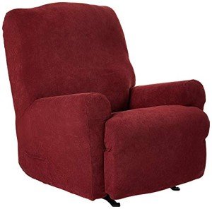 Stretchy Box Cushion Lift Chair Cover – Garnet