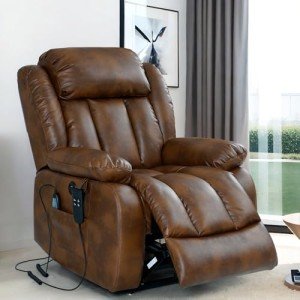 Warm Harbor Dual Motor Power Lift Recliner with Massage