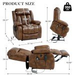 Warm Harbor Dual Motor Power Lift Recliner with Massage