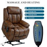 Warm Harbor Dual Motor Power Lift Recliner with Massage