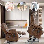 Warm Harbor Dual Motor Power Lift Recliner with Massage