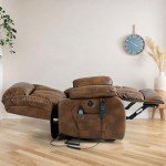 Warm Harbor Dual Motor Power Lift Recliner with Massage