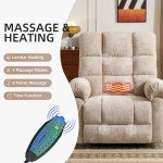 Oversized Power Lift Recliner Chair with Massage