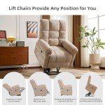 Oversized Power Lift Recliner Chair with Massage