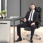 HOMREST Ergonomic Massage Office Chair with Footrest