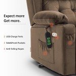 MCombo Small Dual Motor Lift Chair with Massage