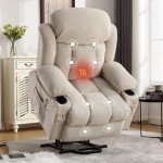 Electric Lift Recliner Chair with Massage & Heat