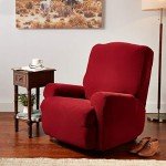 Stretchy Box Cushion Lift Chair Cover – Garnet
