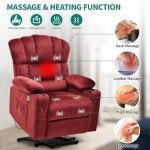 Heated Massage Power Lift Recliner Chair for Seniors
