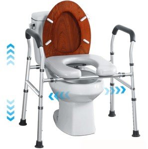 Adjustable Raised Toilet Seat for Seniors and Disabled