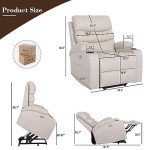 Electric Recliner Lift Chair with Massage & USB