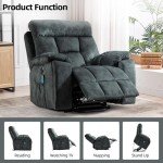 CANMOV Power Lift Recliner Chair with Massage & Heat