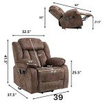 Electric Lift Recliner Chair with Massage & Heat