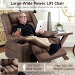 Large Power Lift Chair with Heat and Massage