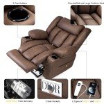 Large Power Lift Chair with Heat and Massage