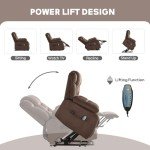 EBELLO Heated Massage Power Lift Recliner Chair