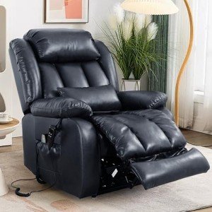 Large Dual Motor Massage Lift Chair - Blue