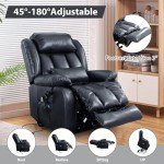 Large Dual Motor Massage Lift Chair - Blue