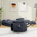 Large Dual Motor Massage Lift Chair - Blue