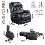 Lay Flat Lift Recliner Chair with Massage & Heat