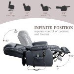 Lay Flat Lift Recliner Chair with Massage & Heat