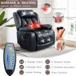 Lay Flat Lift Recliner Chair with Massage & Heat