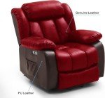 KIMOHOME Leather Dual Motor Power Lift Chair