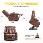 Large Wide Power Lift Chair with Heat & Massage