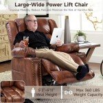 Large Wide Power Lift Chair with Heat & Massage