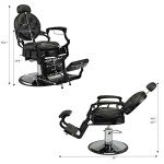Vintage Heavy-Duty Salon Lift Chair - Black