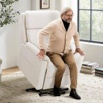 Electric Lift Recliner Chair for Seniors - White