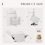 Electric Lift Recliner Chair for Seniors - White
