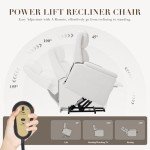 Electric Lift Recliner Chair for Seniors - White