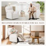 Electric Lift Recliner Chair for Seniors - White