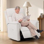 Electric Lift Recliner Chair for Seniors - White
