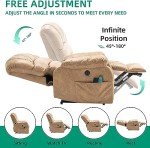 VIVIJASON Large Dual Motor Lay Flat Lift Chair