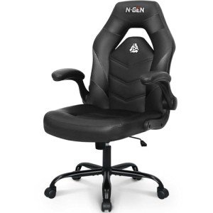Ergonomic Gaming Chair with Lumbar Support and Swivel