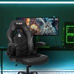 Ergonomic Gaming Chair with Lumbar Support and Swivel