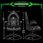 Ergonomic Gaming Chair with Lumbar Support and Swivel
