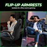 Ergonomic Gaming Chair with Lumbar Support and Swivel