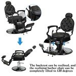 Vintage Heavy-Duty Salon Lift Chair - Black